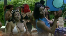 BBMzansi housemates enjoying the pool party