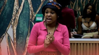 Mshini an housemate from BBMzansi expressing her frustration