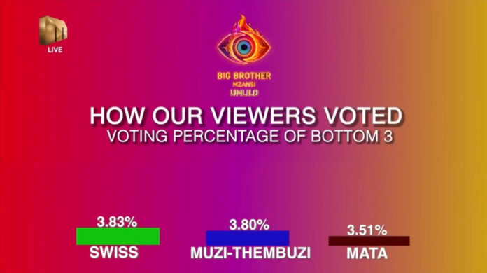 Big Brother Mzansi 2025 Week 7 voting results and percentage