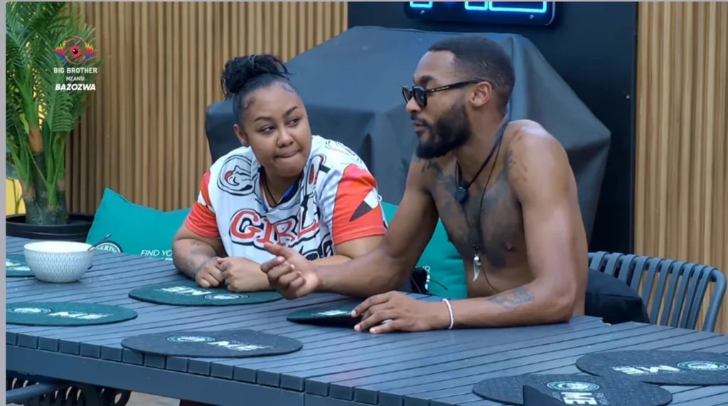 que and Trixie talking about ofentse and Didi