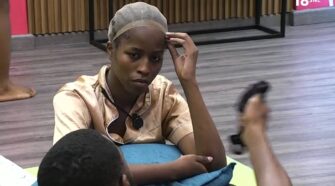 ilano speaking to Que in Big Brother Mzansi Bazozwa house